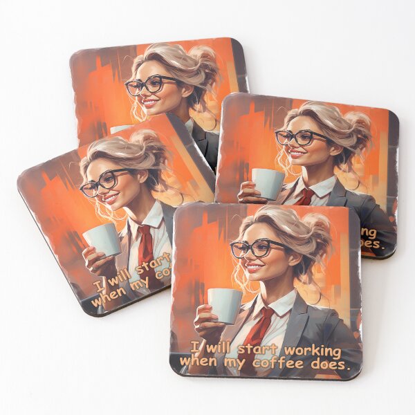 Item preview, I will start working when my coffee does designed and sold by Kurk-Art.