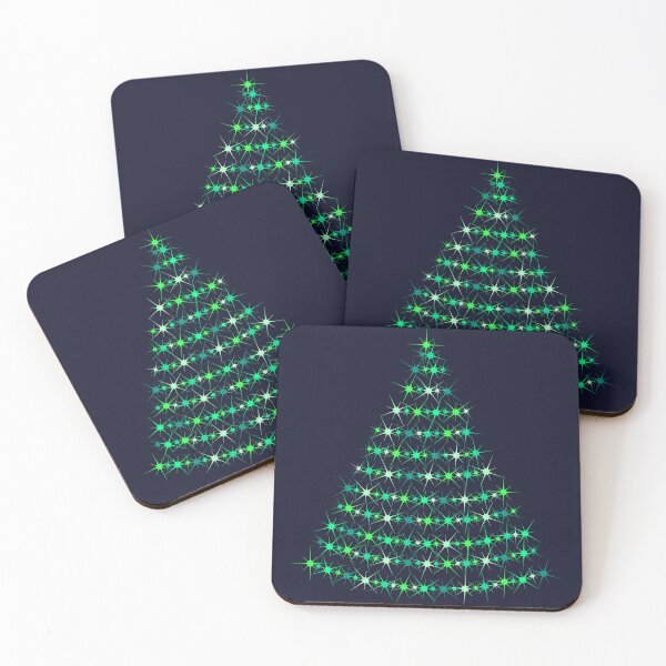 Item preview, Christmas tree. Pattern of bright sparkling magical neon multi-colored particles, sparks and stars shining with special light. designed and sold by NataliaVVV.