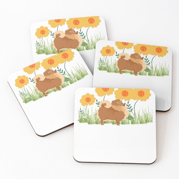 Artikelvorschau, Fröhlicher Zwergspitz mit Blumen entworfen und verkauft von spinningvisions.