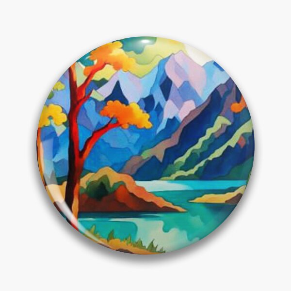 Item preview, Moon, mountains, lake designed and sold by George Hutton Hunter.