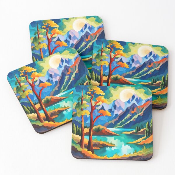 Item preview, Moon, mountains, lake designed and sold by George Hutton Hunter.