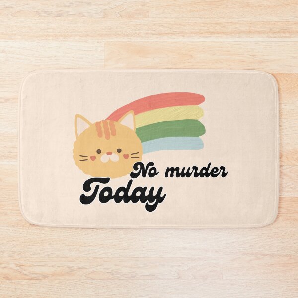Item preview, No murder today murderer cat designed and sold by LadyWithLashes.