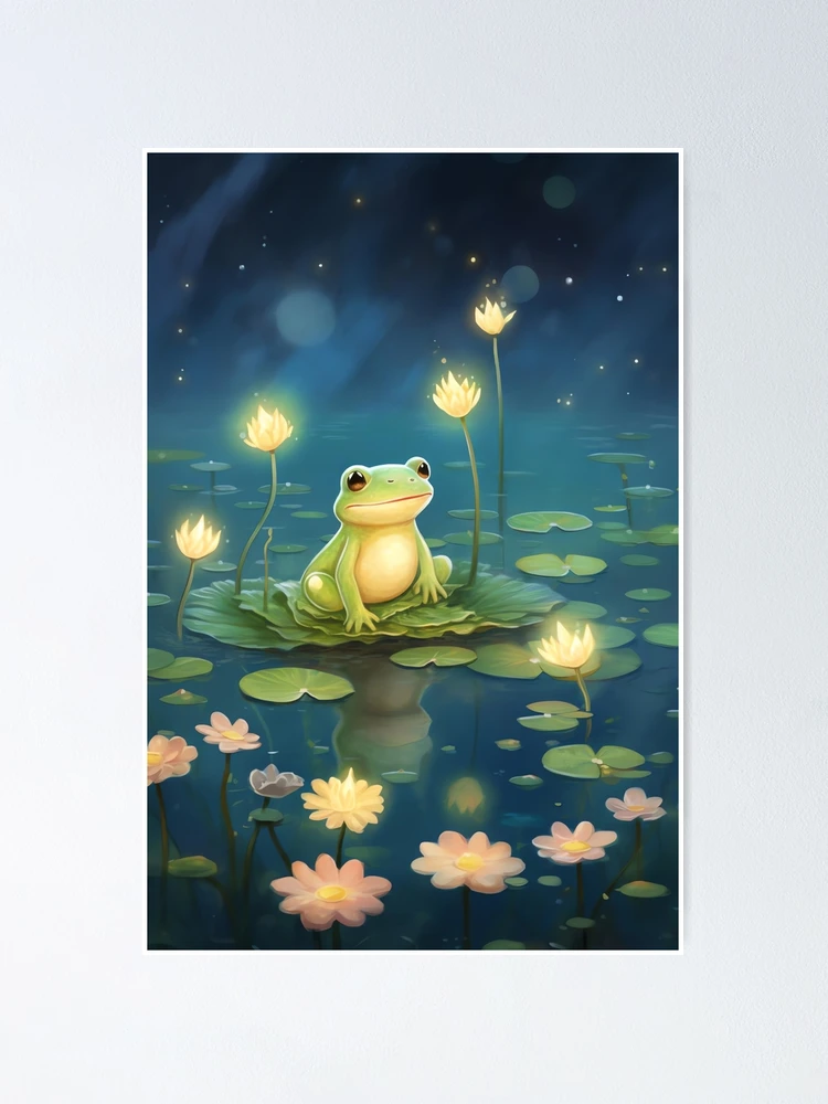 for Sale Frog Poster by cute-animals99 in lake\