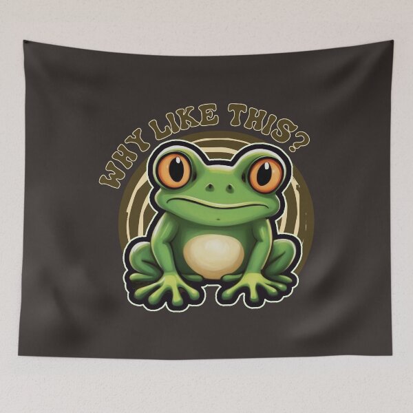 Item preview, boho frog designed and sold by ZenStickConcept.
