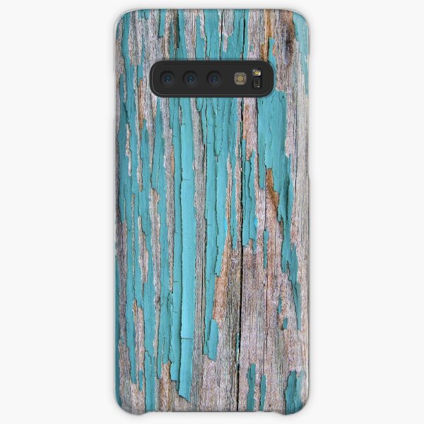 Shabby rustic weathered wood turquoise Samsung Galaxy Snap Case