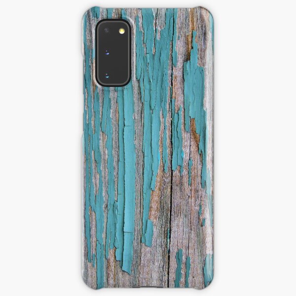 Shabby rustic weathered wood turquoise Samsung Galaxy Snap Case
