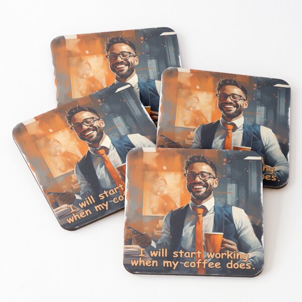 Item preview, I will start working when my coffee does. designed and sold by Kurk-Art.