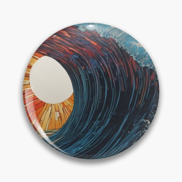 Item preview, Large Ocean Wave - Linocut Style designed and sold by shutterrudder.