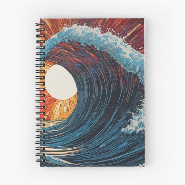 Item preview, Large Ocean Wave - Linocut Style designed and sold by shutterrudder.