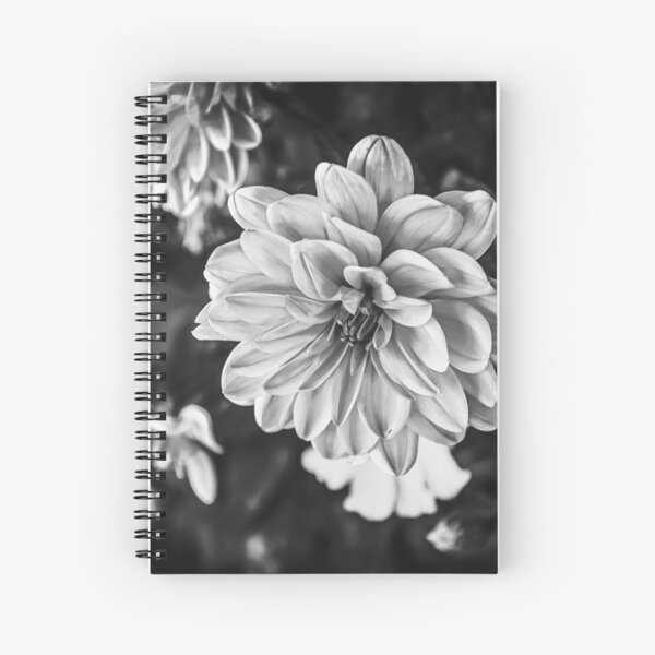 Black and White Floral Bouquet  Spiral Notebook for Sale by Dv