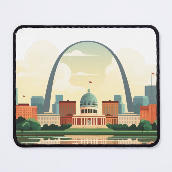 Item preview, St Louis Skyline, Wes Anderson Style designed and sold by Skyline-Design5.