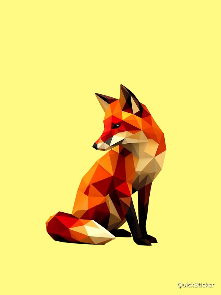 Thumbnail 4 of 4, iPhone Case, Red Low Poly Fox designed and sold by QuickSticker.