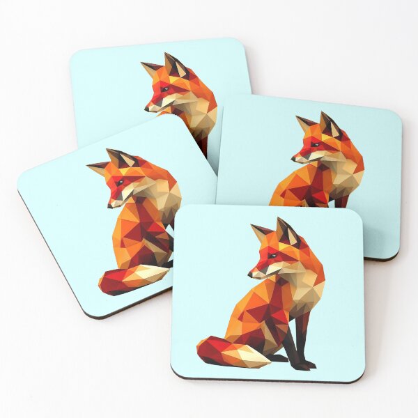 Item preview, Red Low Poly Fox designed and sold by QuickSticker.