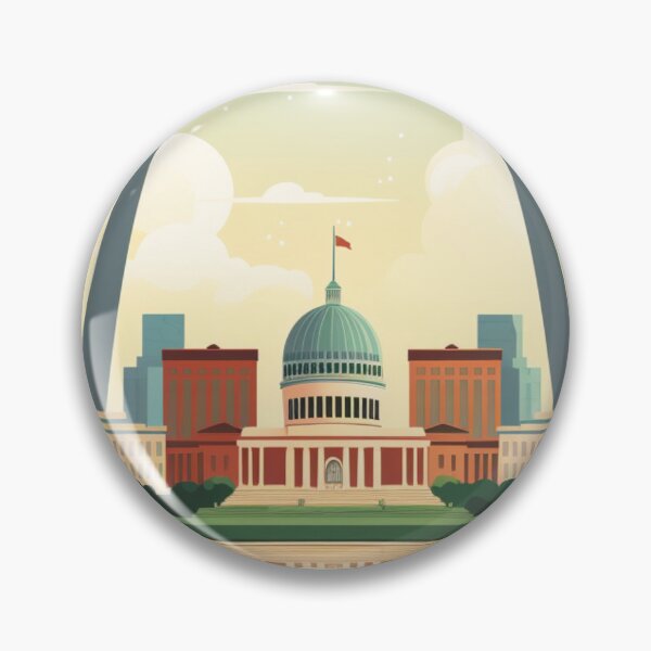 Item preview, St Louis Skyline, Wes Anderson Style designed and sold by Skyline-Design5.
