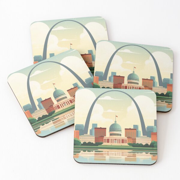 Item preview, St Louis Skyline, Wes Anderson Style designed and sold by Skyline-Design5.