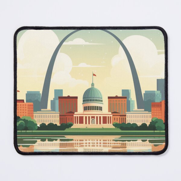 Item preview, St Louis Skyline, Wes Anderson Style designed and sold by Skyline-Design5.