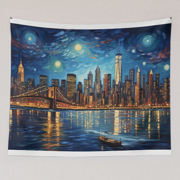 Item preview, New York Skyline, Original Colour, AI Generated Art designed and sold by studioSharonKay.