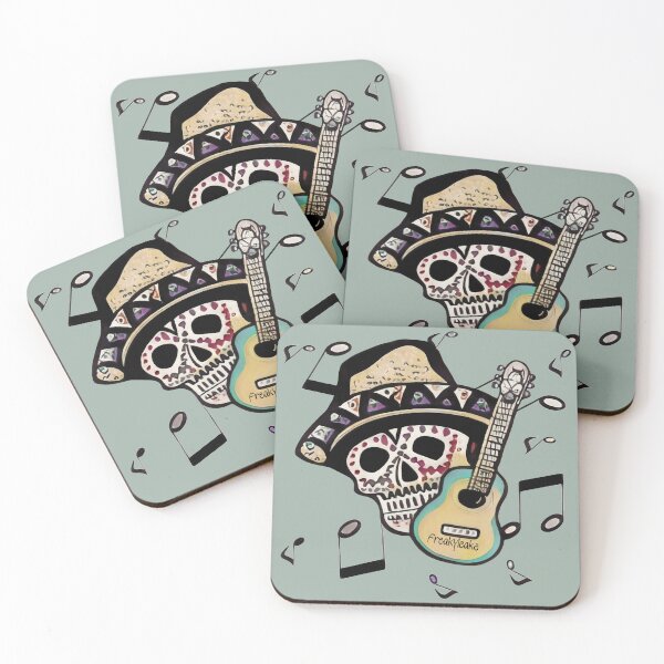 Item preview, MEXICAN SKULL PLAYING THE GUITAR designed and sold by inarausch2023.