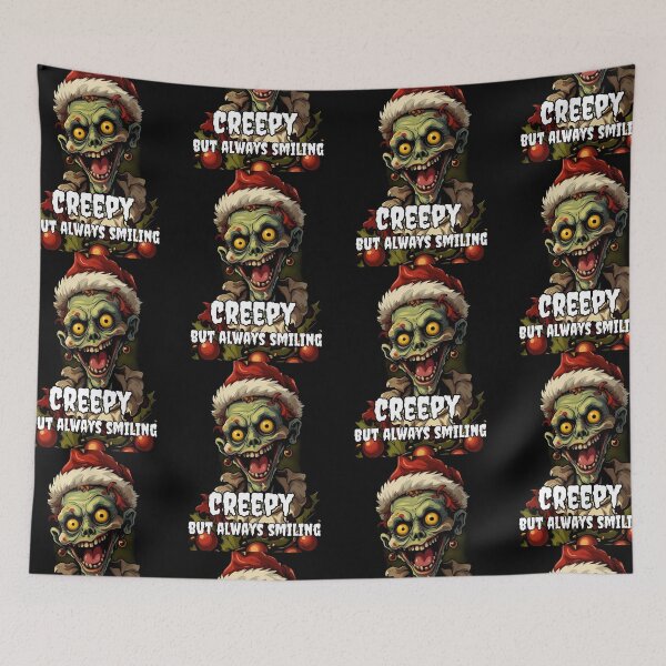 Item preview, Creepy Zombie with a Smiling Face designed and sold by Tw1nsAIArt.
