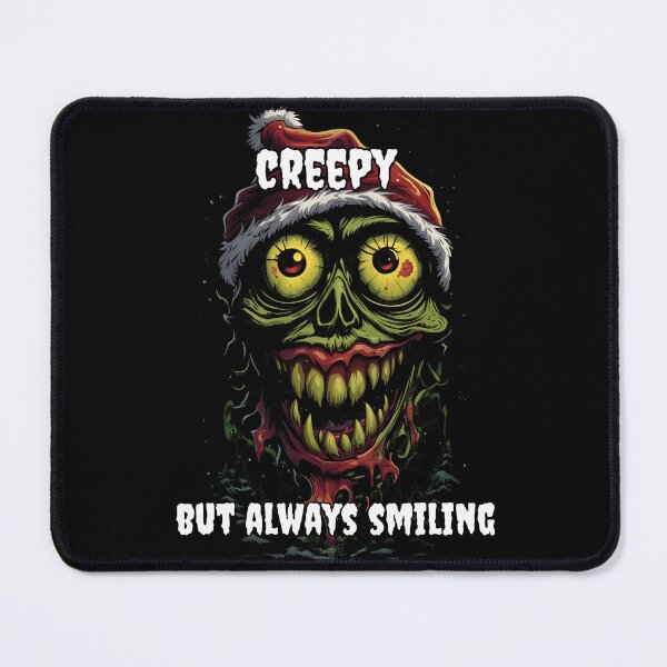 Item preview, Creepy Christmas and Zombie with a Smiling Face designed and sold by Tw1nsAIArt.