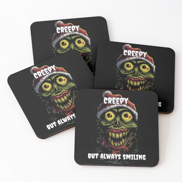 Item preview, Creepy Christmas and Zombie with a Smiling Face designed and sold by Tw1nsAIArt.