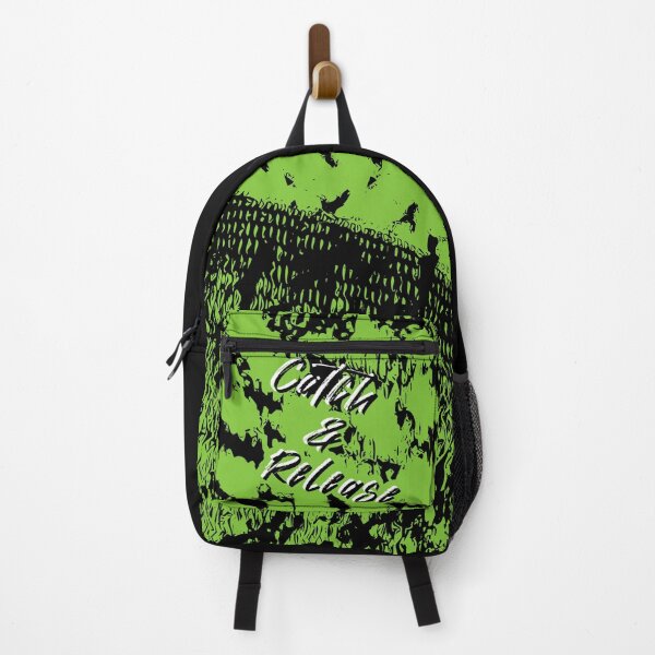Item preview, Catch & Release Green Fishing Graphic Motif designed and sold by FishingMD.