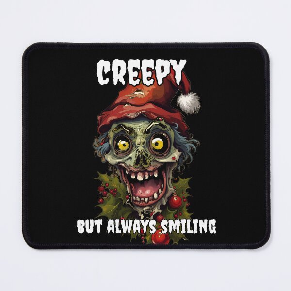 Item preview, Creepy Christmas and Zombie with a Smiling Face designed and sold by Tw1nsAIArt.