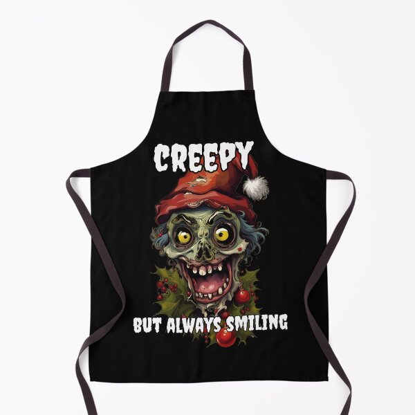 Item preview, Creepy Christmas and Zombie with a Smiling Face designed and sold by Tw1nsAIArt.