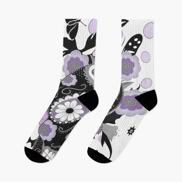 Item preview, LOVELY SKULL WITH PURPLE FLOWERS designed and sold by inarausch2023.
