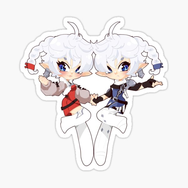 Alphinaud and Alisaie Sticker
