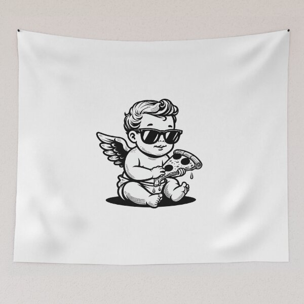 Item preview, Cool Pizza Cherub tattoo   designed and sold by QuickSticker.