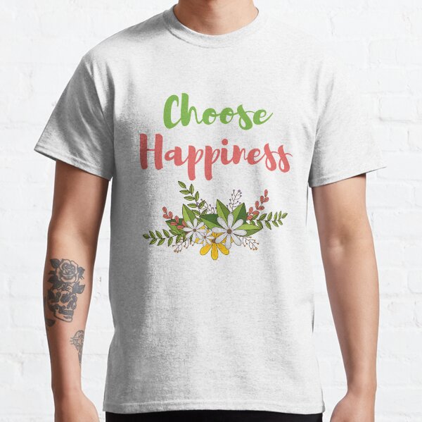 Item preview, Choose Happiness [Pink and Green Floral] designed and sold by spoeg.