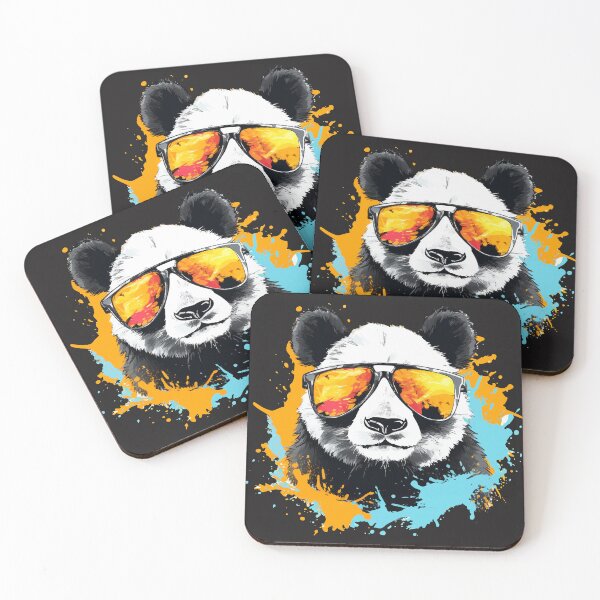 Item preview, Panda with colorful sunglasses designed and sold by Andrea-Design.