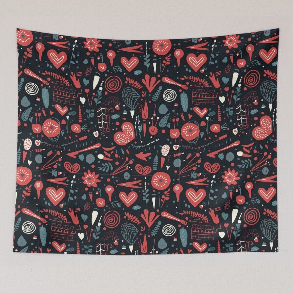 Item preview, Doodled Love Digital Pattern designed and sold by zolarche.