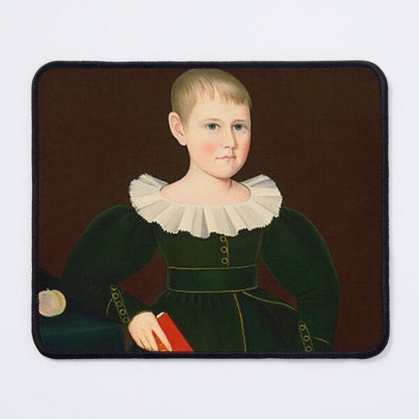 Item preview, Blond Boy with Primer,Peach and Dog -Folk Art designed and sold by tomorrowsart.