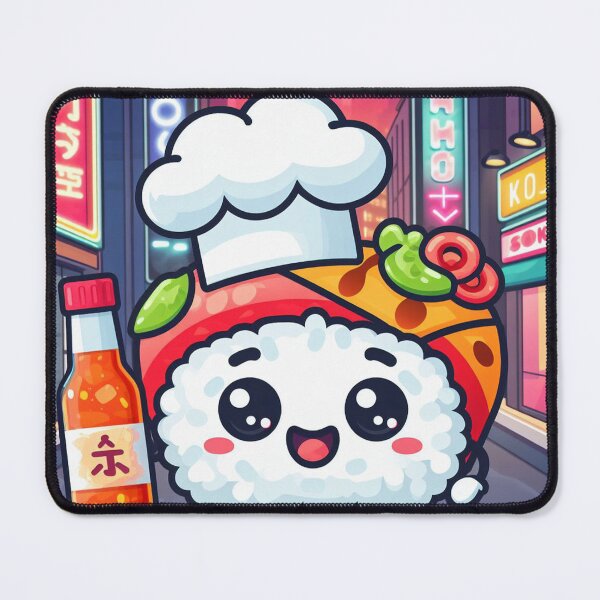 Item preview, Cute little sushi roll chef in japan with its hotsauce designed and sold by SaraDatCool.