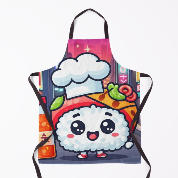 Item preview, Cute little sushi roll chef in japan with its hotsauce designed and sold by SaraDatCool.