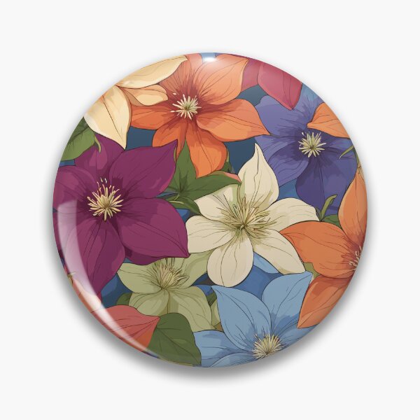 Item preview, Clematis Flower Pattern designed and sold by WildlifeInc.