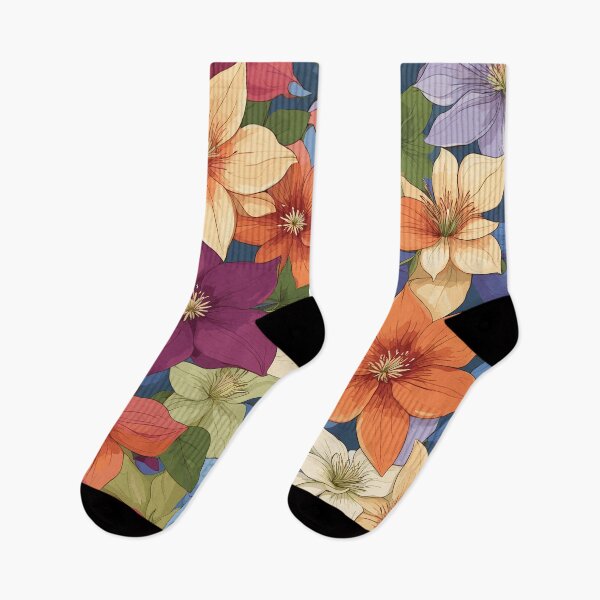 Item preview, Clematis Flower Pattern designed and sold by WildlifeInc.