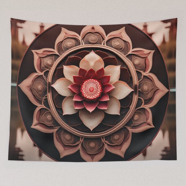 Item preview, Mandala Flower Lotus Art designed and sold by SpiritualManda.
