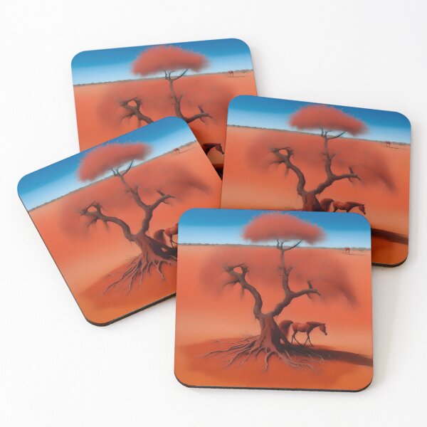 Item preview, Surrealism horse tree desert designed and sold by WildLadyWood.
