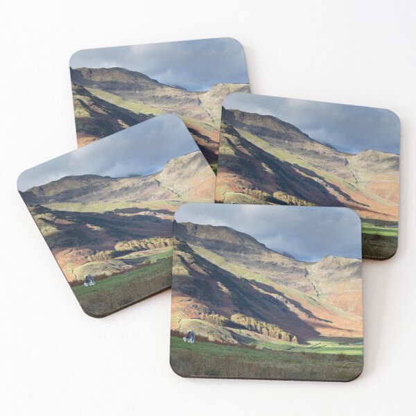 Item preview, Lone Herdwick sheep grazes with the Langdale fells in the background. designed and sold by RedGrouse.