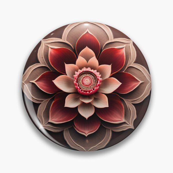 Item preview, Mandala Flower Lotus Art with Brown Hues designed and sold by SpiritualManda.