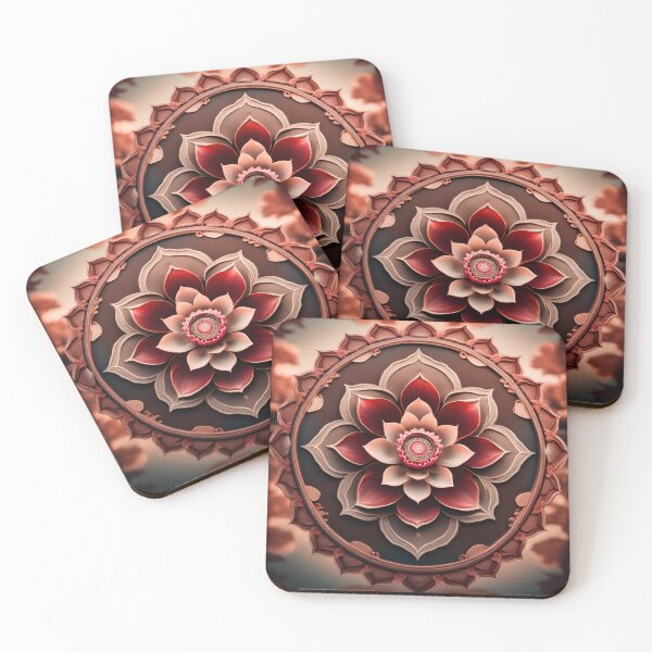 Item preview, Mandala Flower Lotus Art with Brown Hues designed and sold by SpiritualManda.