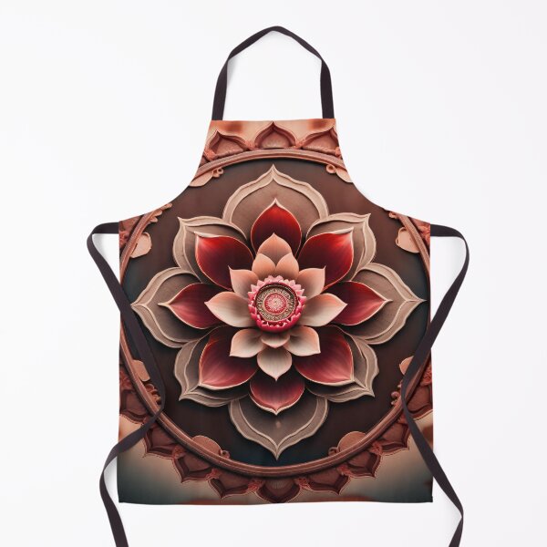 Item preview, Mandala Flower Lotus Art with Brown Hues designed and sold by SpiritualManda.