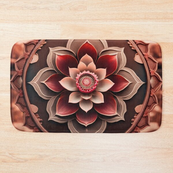 Item preview, Mandala Flower Lotus Art with Brown Hues designed and sold by SpiritualManda.