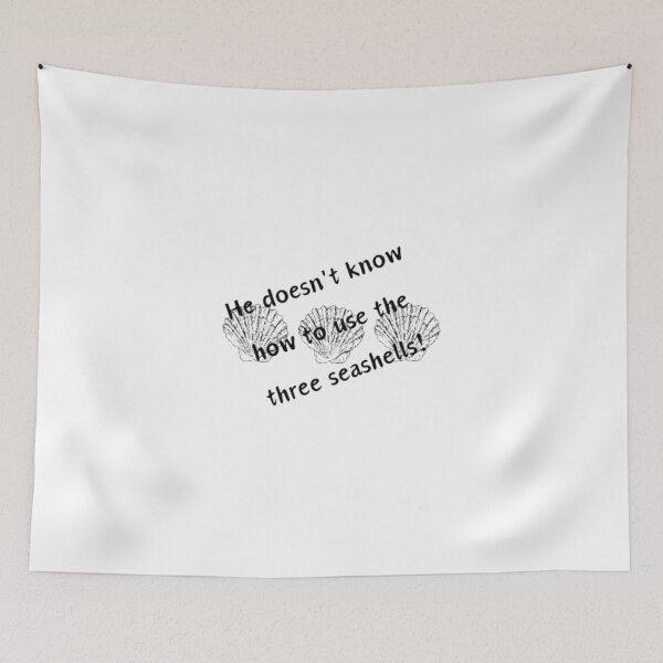 Item preview, He doesn't know how to use the three seashells designed and sold by LittleBucolic.