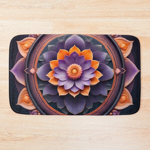 Item preview, Mandala Purple Lotus Pond Art designed and sold by SpiritualManda.