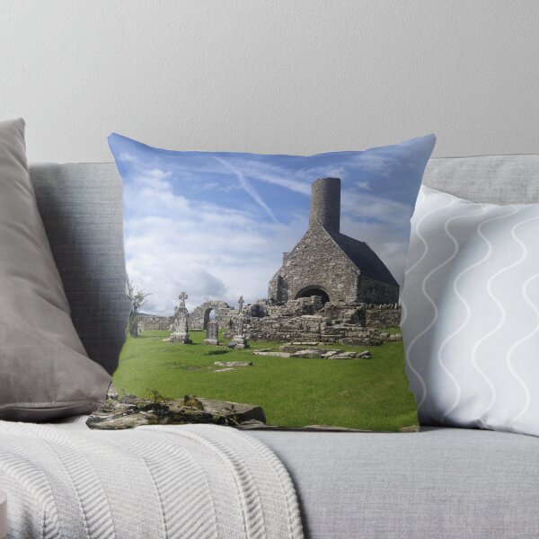 Inis Cealtra - Holy Island, Ireland Throw Pillow