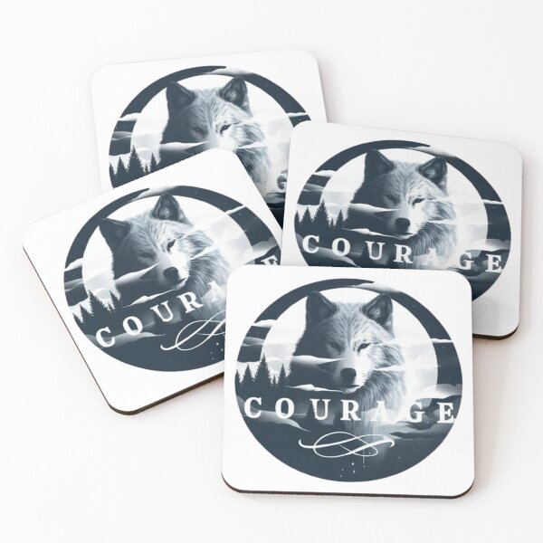 Item preview, Wolf Courage Calm Forest Spirit Art designed and sold by ProjectNoah.